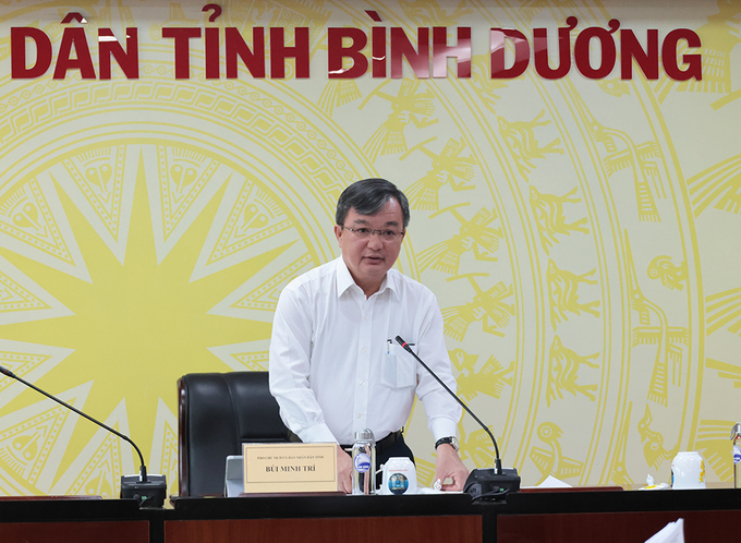 Ông  Bùi Minh Trí - Phó Chủ tịch UBND tỉnh phát biểu tại cuộc họp 