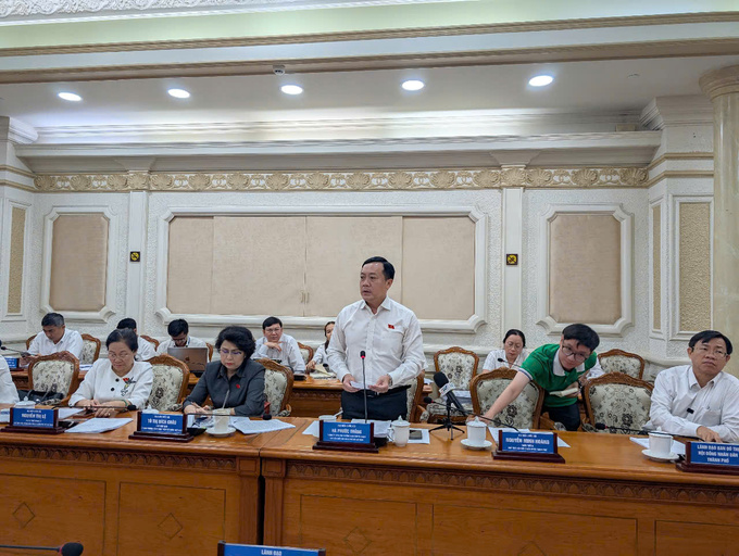Phó Trưởng đoàn chuyên trách đoàn Đại biểu Quốc hội TP. HCM Hà Phước Thắng phát biểu kết luận tại buổi giám sát