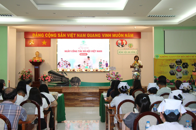 Ngày 24/3, Bệnh viện Nhi đồng 2 tổ chức buổi lễ kỷ niệm Ngày Công tác Xã hội Việt Nam (25/3)