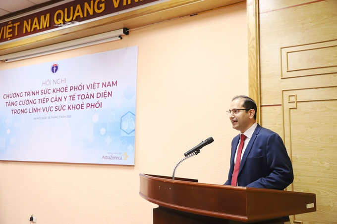 Ông Atul Tandon - Tổng Giám đốc Công ty TNHH AstraZeneca Việt Nam phát biểu