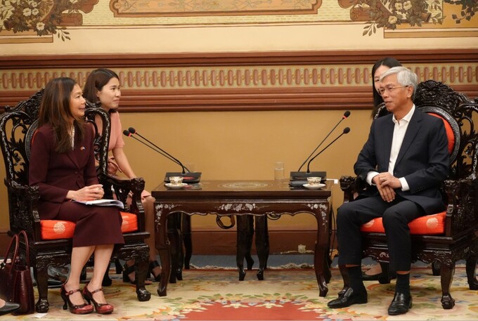 Phó Chủ tịch UBND TP. HCM Võ Văn Hoan tiếp bà Pauline Tamesis, Điều phối viên thường trú của Liên hợp quốc tại Việt Nam