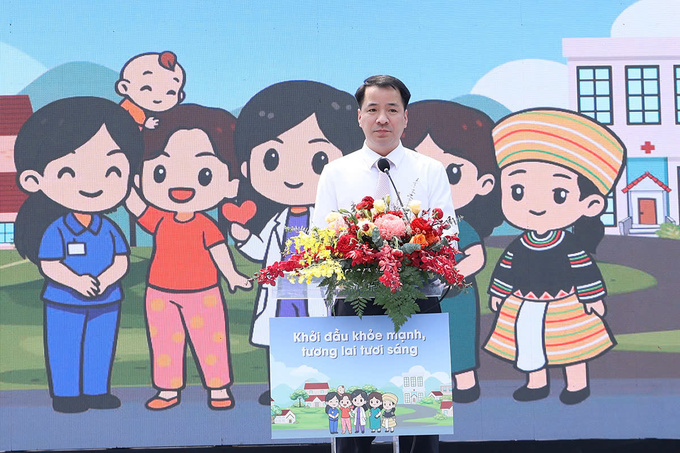 Ông Ngô Văn Cương - Bí thư BCH Trung ương Đoàn, Chủ nhiệm Ủy ban Kiểm tra Trung ương đoàn Thanh niên Cộng sản Hồ Chí Minh phát biểu