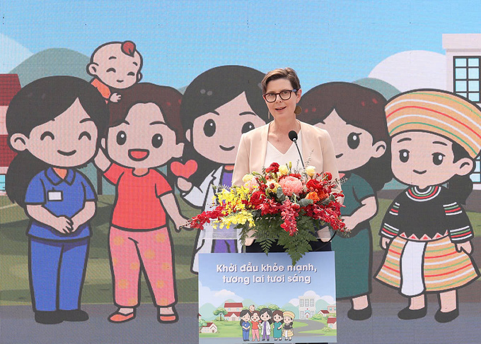Bà Angela Pratt - Trưởng đại diện WHO Việt Nam phát biểu