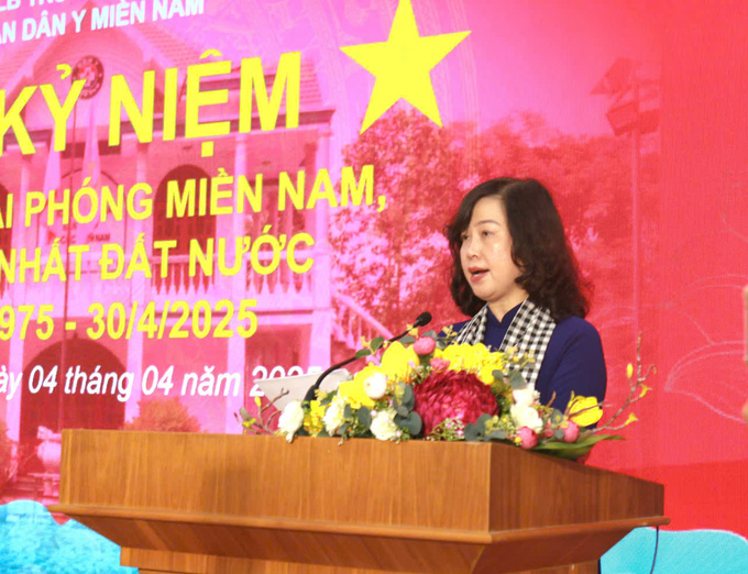 Bộ trưởng Bộ Y tế Đào Hồng Lan phát biểu
