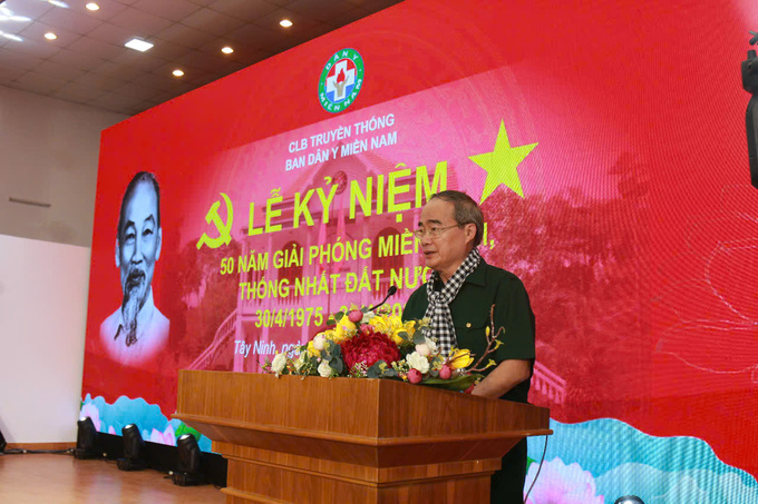 Ông Nguyễn Thiện Nhân - Nguyên Ủy viên Bộ Chính trị, nguyên Phó Thủ tướng Chính phủ, nguyên Bí thư Thành ủy TP. HCM phát biểu