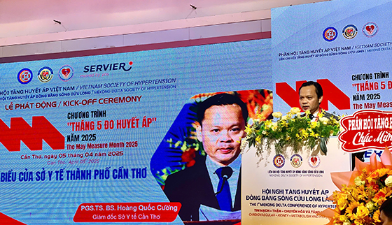 Ông Hoàng Quốc Cường - Giám đốc Sở Y tế TP. Cần Thơ phát biểu khai mạc