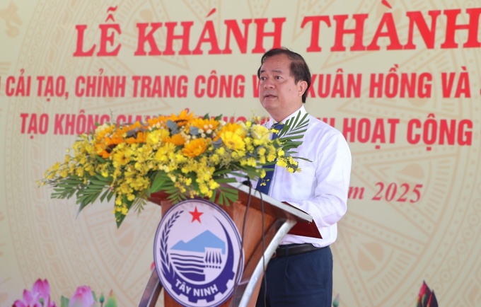 Ông Nguyễn Hồng Thanh – Quyền Chủ tịch UBND tỉnh Tây Ninh phát biểu tại buổi lễ