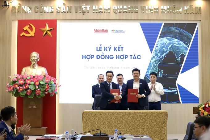 Đại diện Báo Nhân Dân và FPT Long Châu tại sự kiện hợp tác  