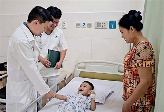 Bệnh nhi M.T.P được điều trị tại Bệnh viện Hoàn Mỹ Cửu Long