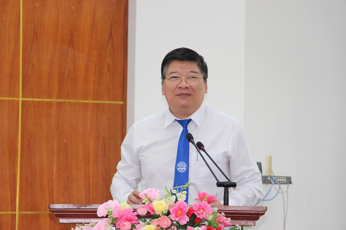 TS. Trần Đình Lý – Phó Hiệu trưởng Trường Đại học Nông Lâm TP.HCM phát biểu tại buổi lễ