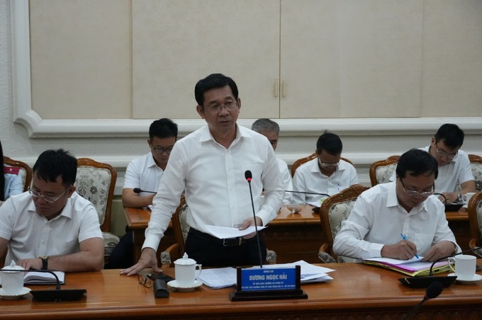 Dương Ngọc Hải - Phó Chủ tịch Thường trực UBND TP. HCM phát biểu tại buổi làm việc