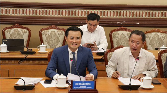 Phó Chủ tịch UBND Thành phố Bùi Xuân Cường tại buổi tiếp đoàn công tác Ủy ban Giao thông Đô thị Hàn Quốc