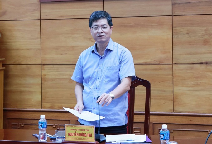 Ông Nguyễn Hồng Hải - Phó Chủ tịch UBND tỉnh Bình Thuận phát biểu kết luận buổi làm việc     