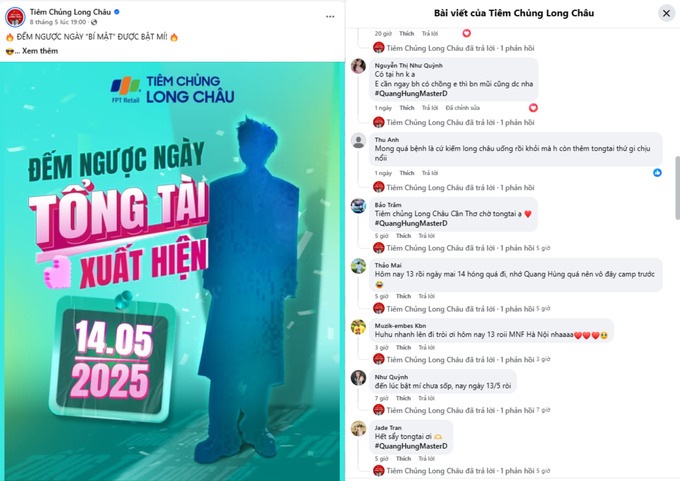 Cộng đồng mạng tỏ ra thích thú trước những “hint” hợp tác giữa Tiêm chủng Long Châu và Quang Hùng MasterD
