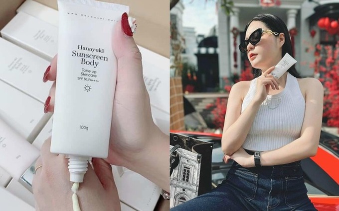 Ca sĩ Đoàn Di Băng giới thiệu sản phẩm Hanayuki Sunscreen Body