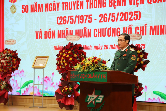 Thượng tướng Vũ Hải Sản – Thứ trưởng Bộ Quốc phòng phát biểu tại buổi lễ