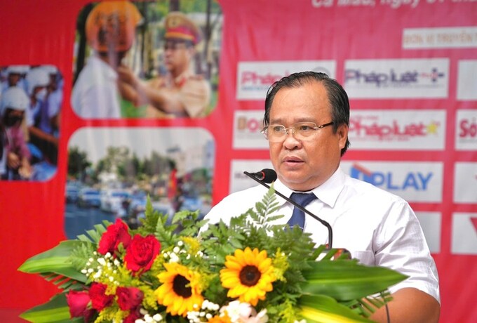 Phó Chủ tịch UBND tỉnh Nguyễn Minh Luân phát biểu tại chương trình    