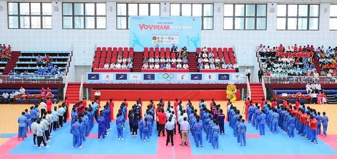 Quang cảnh lễ khai mạc Giải Vô địch Vovinam Miền Nam lần thứ 2 năm 2025