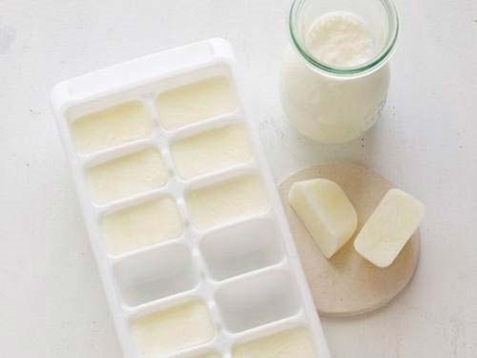 Sữa tươi đông đá – bí quyết cho làn da láng mịn, lỗ chân lông se ...