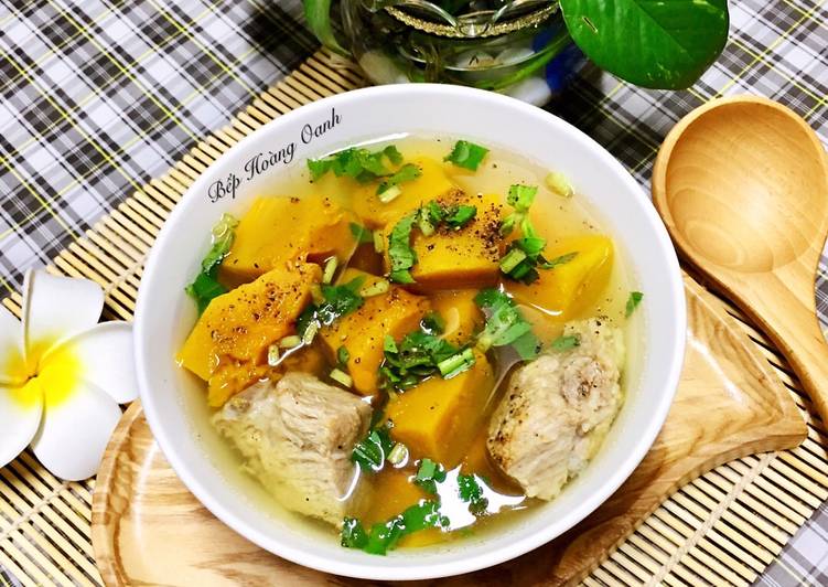 Cách Làm Món Canh Bí Đỏ Nấu Với Xương của Hoàng Oanh - Cookpad