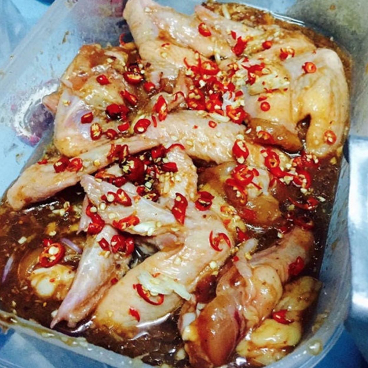 thịt gà ướp