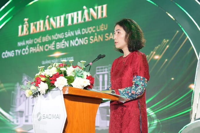 Bà Trần Phương Anh, Tổng giám đốc Công ty Cổ phần Chế biến Nông Sản Sao Mai