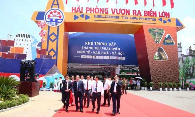 Gian trưng bày của TP. Hải Phòng tại khu triển lãm