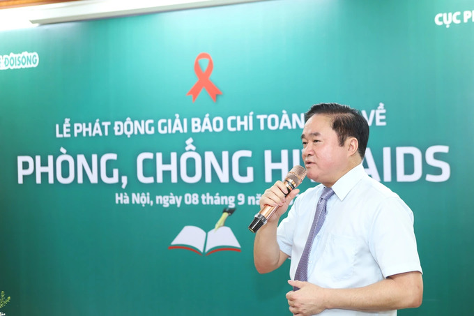 TS. Hoàng Minh Đức – Cục trưởng Cục Phòng bệnh (Bộ Y tế) phát biểu tại lễ phát động.