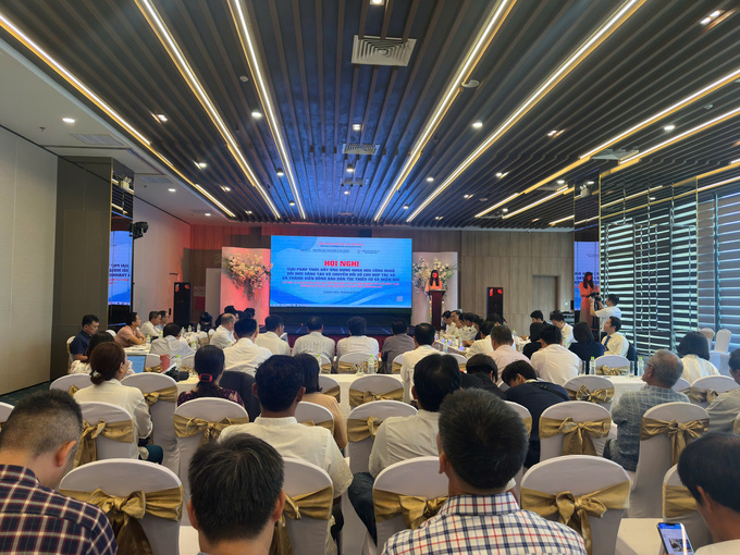 Toàn cảnh hội nghị Ứng dụng Khoa học Công nghệ đổi mới sáng tạo và chuyể đổi số cho hợp tác xã và thành viên đồng bào dân tộc thiểu số (Ảnh: Thanh Huy)