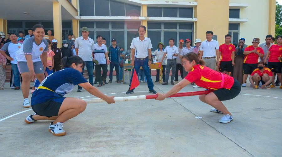 Môn thể thao đẩy gậy sẽ tham gia tại Ngày hội. Ảnh: Ngọc Nhuận