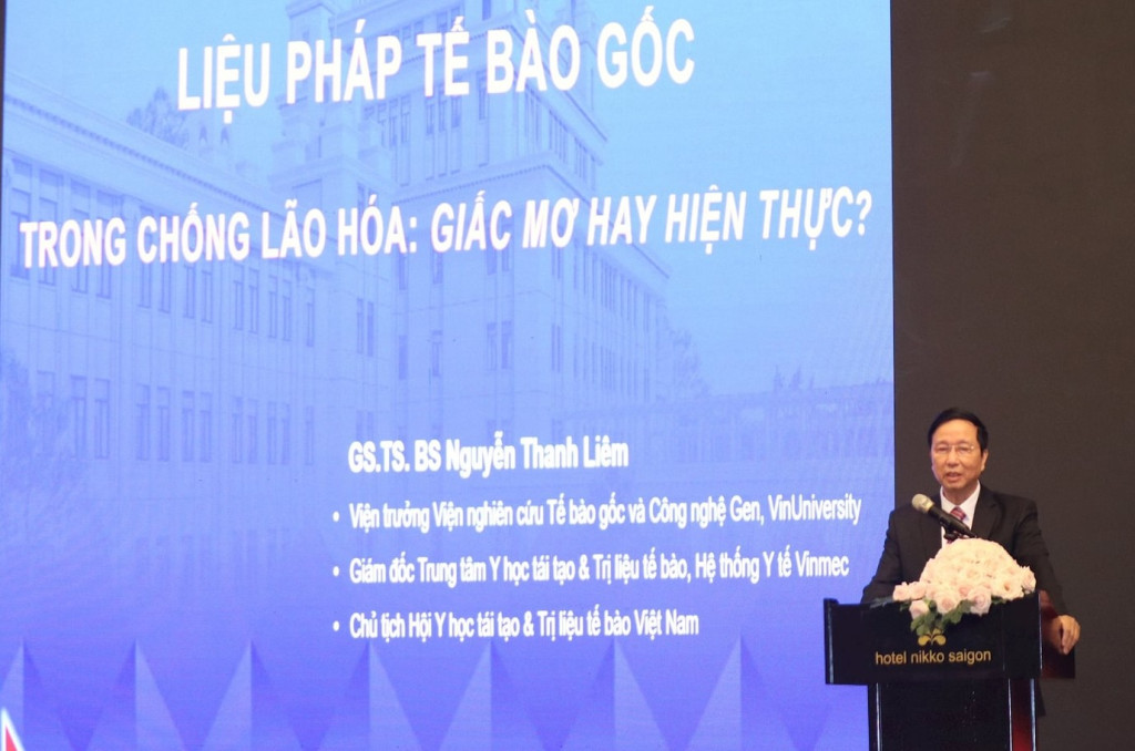 Giáo sư, tiến sĩ, bác sĩ Nguyễn Thanh Liên phát biểu tại hội nghị (Ảnh: Hoàng Quỳnh)