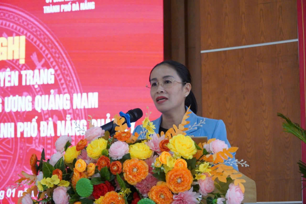 Phó Chủ tịch UBND TP Đà Nẵng Nguyễn Thị Anh Thi phát biểu tại Hội nghị