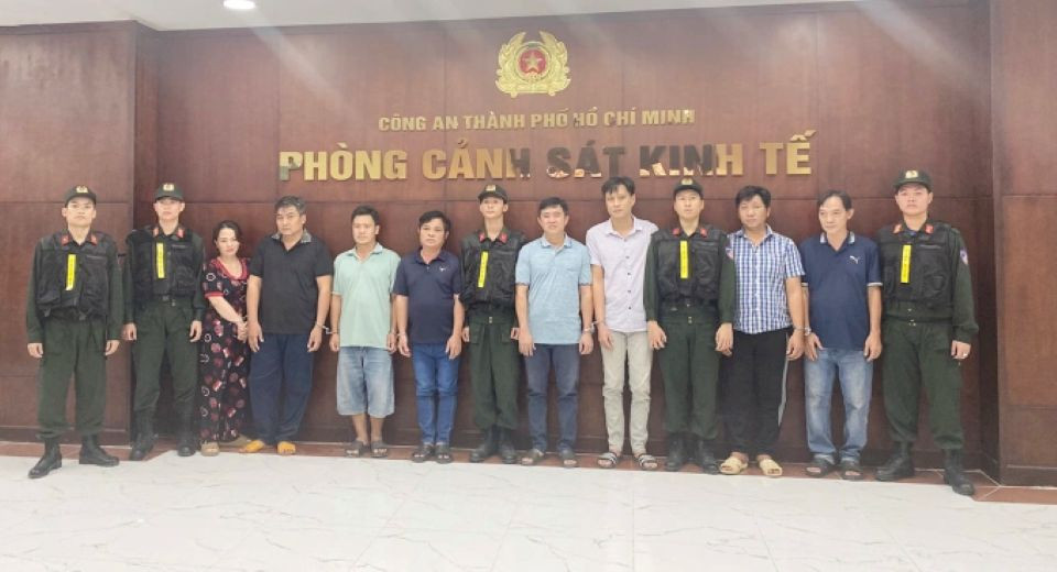 Các đối tượng bị khởi tố. Nguồn: Công an TP Hồ Chí Minh