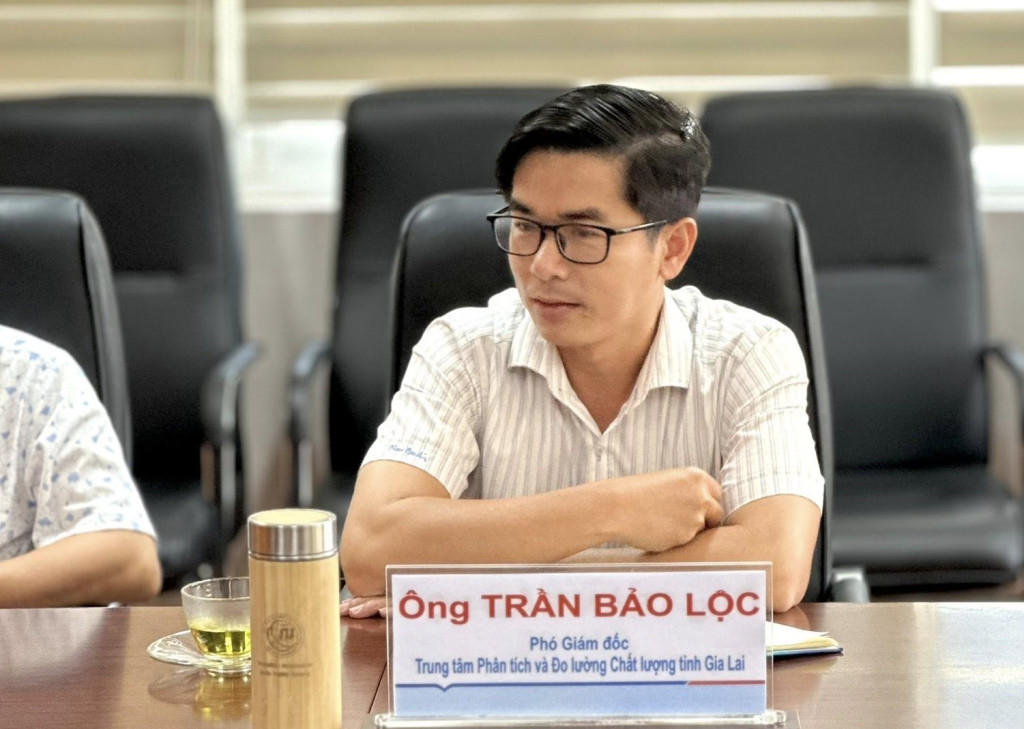 Ông Trần Bảo Lộc cho biết, Trung tâm Phân tích và đo lường chất lượng tỉnh Gia Lai sẽ đóng vai trò đối tác kỹ thuật trong quá trình phát triển sản phẩm
