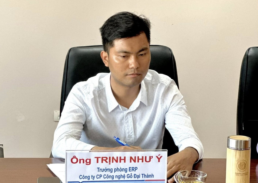 Ông Trịnh Như Ý - Trưởng phòng ERP - Công ty Cổ phần Công nghệ gỗ Đại Thành nhấn mạnh tầm quan trọng của việc “thông minh hóa” dữ liệu