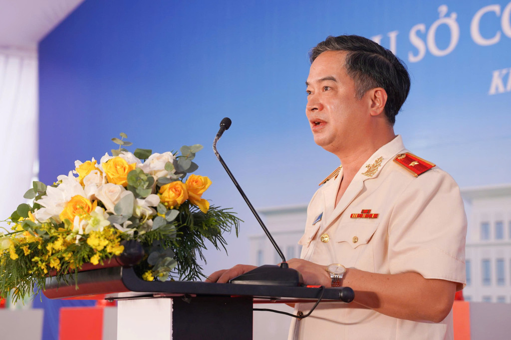 Thiếu tướng Nguyễn Hữu Phước, Giám đốc Công an tỉnh Khánh Hòa phát biểu (Ảnh: Thanh Huy)