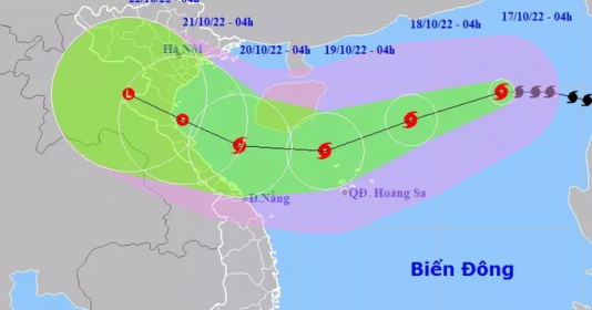 Bão số 6 (Nesat) giật cấp 14 hướng vào miền Trung với tốc độ 20 km/giờ