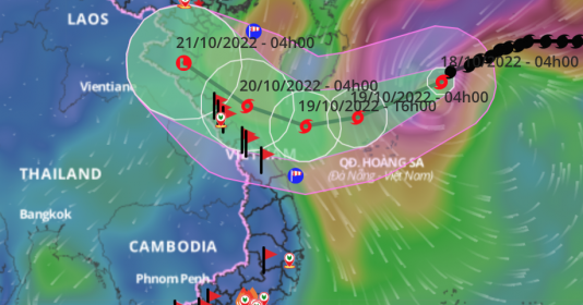Bão số 6 giật cấp 15, tiến gần quần đảo Hoàng Sa