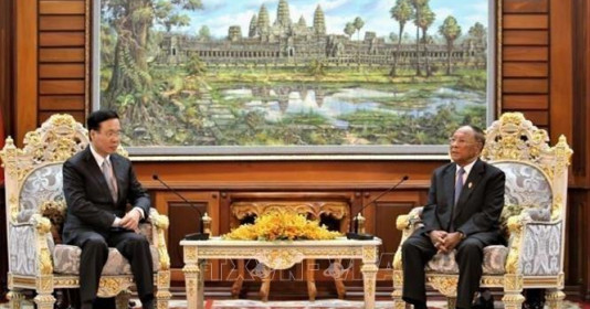 Thường trực Ban Bí thư Võ Văn Thưởng thăm chính thức Campuchia