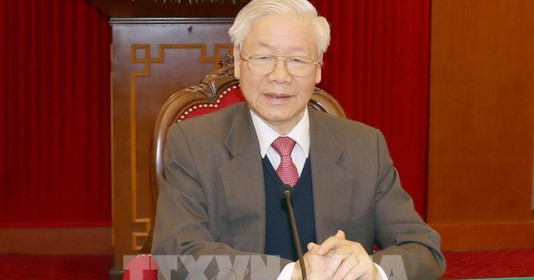 Tổng bí thư Nguyễn Phú Trọng gửi điện mừng ông Tập Cận Bình tái cử