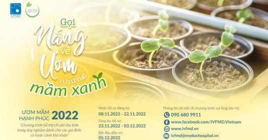 Cơ hội điều trị miễn phí cho 80 cặp vợ chồng hiếm muộn