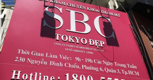Thẩm mỹ viện SBC của Công ty Shoubikai bị tước giấy phép hoạt động