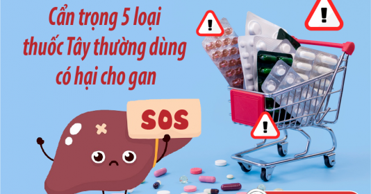 Cẩn trọng 5 loại thuốc Tây thường dùng có hại cho gan