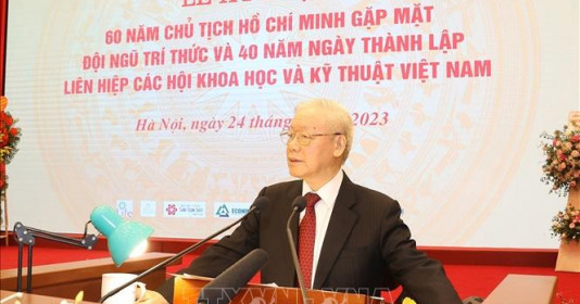 Tổng Bí thư dự Lễ kỷ niệm 60 năm Ngày Bác Hồ gặp mặt đội ngũ trí thức