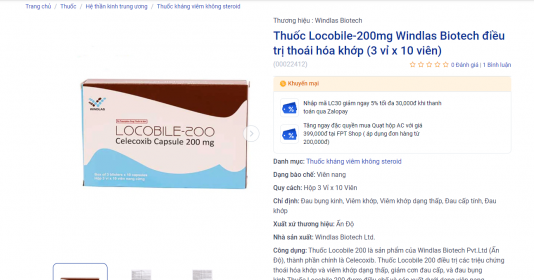 Sản xuất thuốc Locobile-200 vi phạm chất lượng