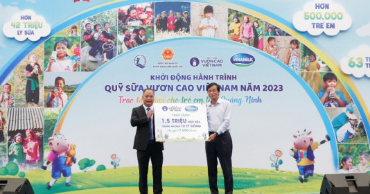 Năm 2023, sẽ có 17.000 trẻ em tại 15 tỉnh thành được Vinamilk hỗ trợ uống sữa hoàn toàn miễn phí