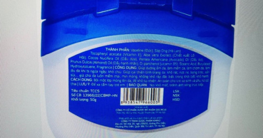 Thu hồi mỹ phẩm Vaseline vitamin E không đạt chất lượng