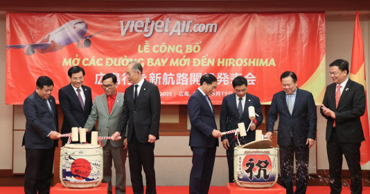 Vietjet công bố đường bay thẳng đầu tiên giữa Việt Nam và Hiroshima mừng Hội nghị thượng đỉnh G7
