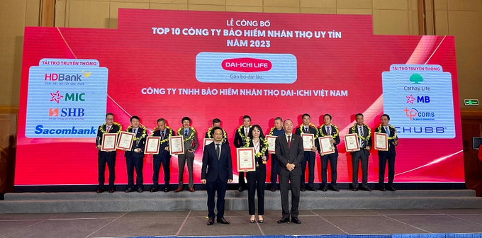 Dai-ichi Life Việt Nam đạt danh hiệu ‘Top 10 Công ty Bảo hiểm Nhân thọ Uy tín’ 2 năm liên tiếp 2022-2023