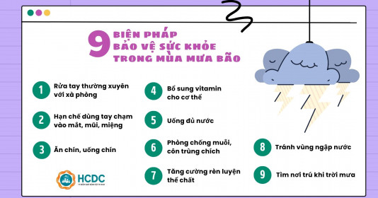9 biện pháp bảo vệ sức khỏe trong mùa mưa bão
